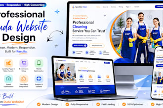 design modern duda website landing page and  ecommerce website