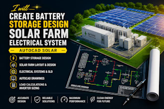 create create battery storage design solar farm electrical system autocad solar