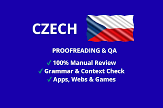 do professional czech proofreading and localization QA