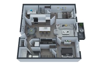 create modern 2d floor plan, house plan and realistic 3d floor plan