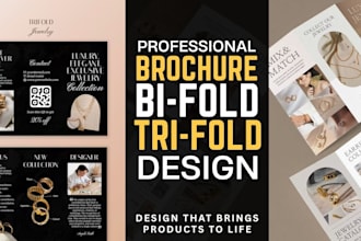 design modern tri fold and bi fold brochure for business