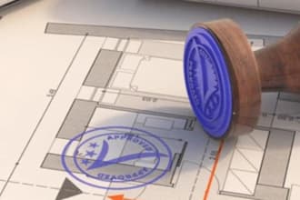 provide architectural stamping and sealing for all USA project documents