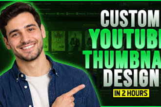 design eye catching and modern youtube thumbnails