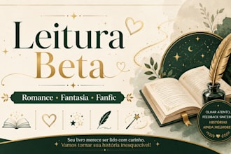 serei sua leitora beta para romance, fantasia e fanfiction