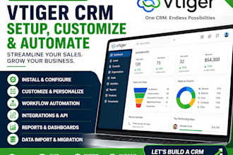 setup, customize, automate and integrate vtiger CRM