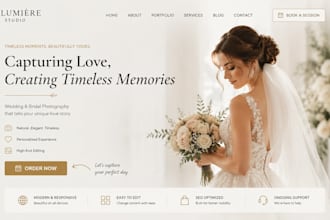 design squarespace wedding photographer website bridal photo studio website