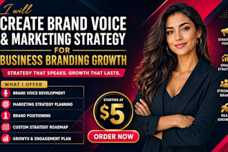 create brand voice and marketing strategy for business branding growth
