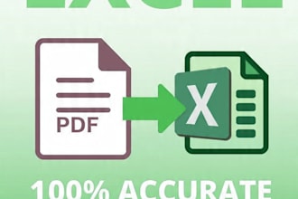accurately convert PDF to excel by manual typing fast