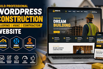 wordpress construction website roofing website hvac contractor website