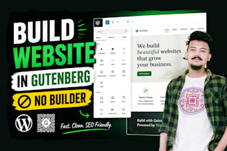 design a modern wordpress landing page using gutenberg or kadence blocks