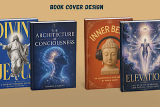 do a creative book cover design, book illustration for you