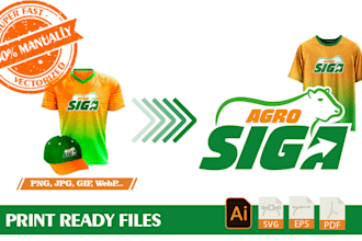 vectorize your design or logo for print and apparel