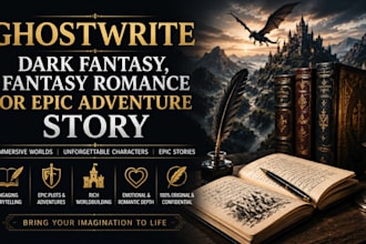 ghostwrite your dark fantasy, fantasy romance or epic adventure story