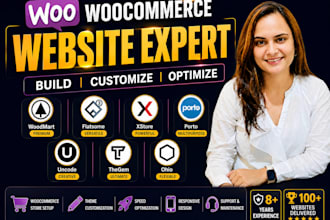 build a high converting woocommerce website in woodmart, flatsome, porto, xstore