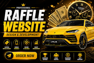 develop legal raffle website, giveaway website