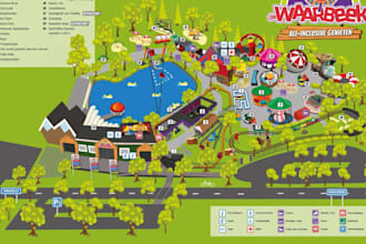 design custom festival, event, and venue map illustrations