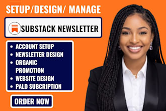 fully setup susbtack account manage susbstack newsletter design susbstack setup