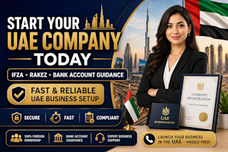 register uae company in ifza or rakez with bank account guidance
