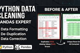 do python data analysis and data cleaning using pandas