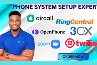 3cx twilio voip setup ringcentral phone IVR setting for real estate business