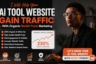 help your ai tool website gain traffic with organic reddit posts marketing