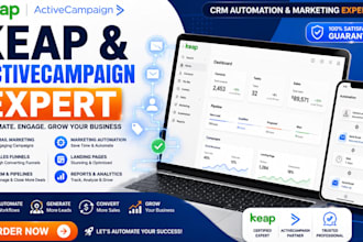 create keap infusionsoft automation systems, activecampaign funnels, and landing