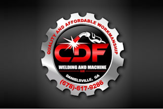 design industrial welding macing service logo