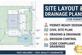 design site layout and drainage plans for permits
