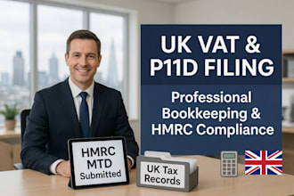 file your uk vat returns, p11d benefits and bookkeeping to avoid hmrc penalties