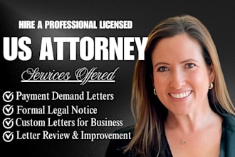 draft demand letter, formal legal letter as US attorney