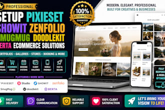 setup pixieset studio showit zenfoiio smugmug doodlekit berta ecommerce website