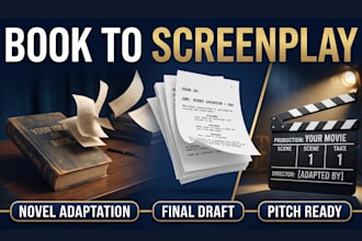 turn your idea or book into a professional film and TV screenplay