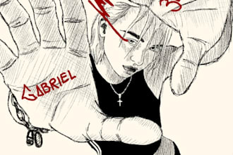 eu vou fazer uma arte no estilo sketch para sua história