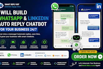 build whatsapp and linkedin auto reply chatbot for your business