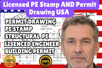 licensed pe stamp and  permit drawings USA, ca, tx, fl, oh, pa, MD, ut, co