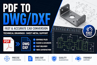 convert PDF drawings into dwg or dxf files