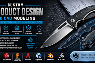 design custom knife, kitchen knife and cutlery 3d cad models