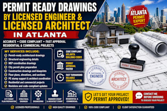 do permit ready drawing as licensed engineer in atlanta licensed architect