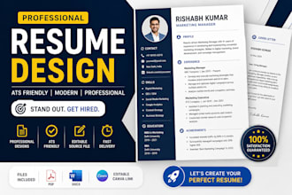 design professional canva resume for students and freshers