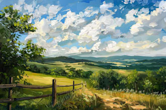 make oil painting landscape