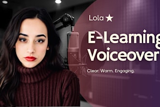 record a british female elearning and training voice over