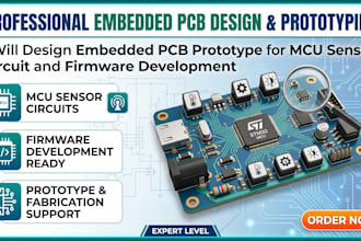 design embedded pcb prototype for mcu sensor circuit and firmware development