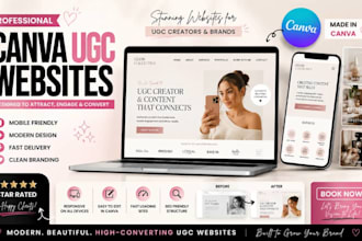 setup ugc landing page, media kit or modern website for ugc creator portfolio