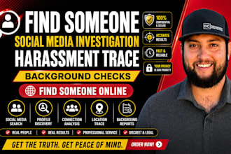 do social media investigation and find someone as osint detective people search