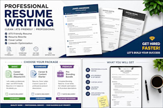 write professional resume, CV and linkedin profile