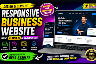 design and develop a responsive business website using claude ai, claude code