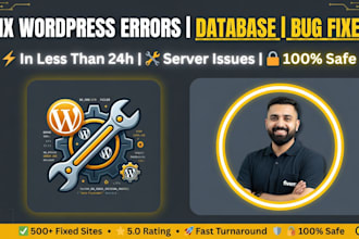 fix wordpress errors, database issue, or bug in 24h
