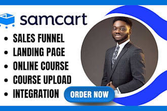 build samcart thrivecart funnelish sales funnel checkout page and upsell funnel