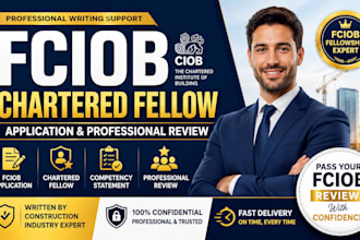 write your fciob application, competency statement and professional review