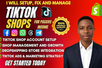 setup tiktok shop dropshipping fix product listing and manage tik tok shop ads
